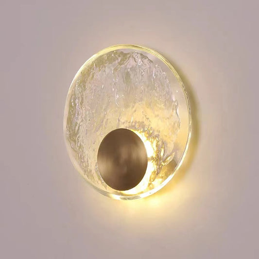 Lampe murale verre et bronze
